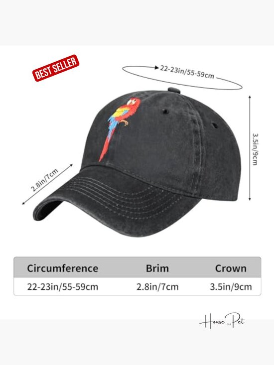 Embroidered Baseball Cap Vintage Washed Distressed Denim Adult